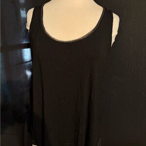White House Black Market Black Scoop-Neck Tank Top
